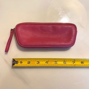 Pink Coach Leather Pouch
